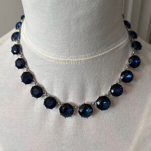 Charter Club Blue Beaded Necklace with Graduated Design